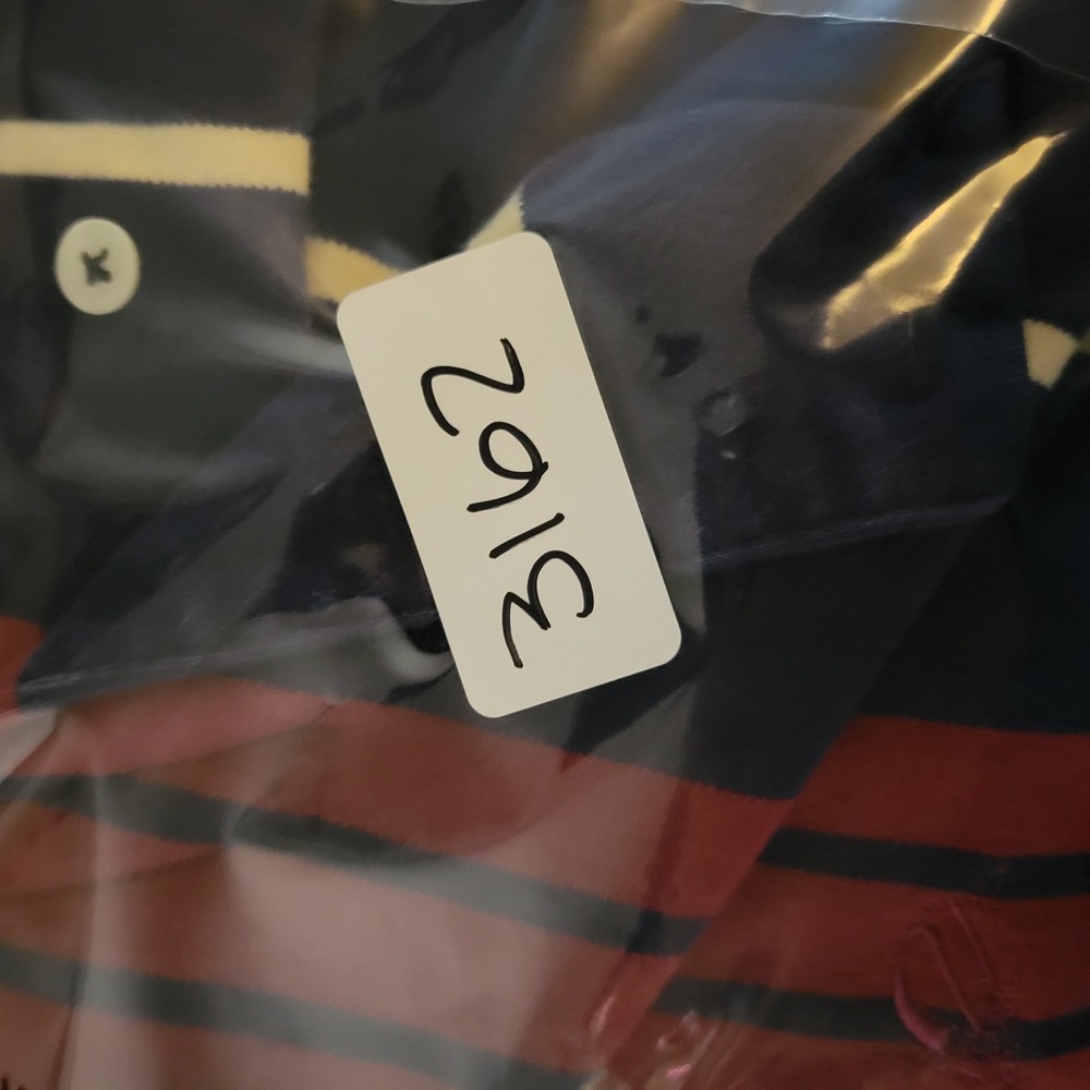 VINTAGE 90s NAUTICA‎ Polo Shirt Mens Large Rugby Heavyweight Striped Red Blue - Picture 14 of 14